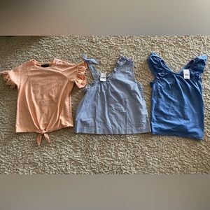 NEW Girls Tops JCrew Size Large 10/12 set of 3